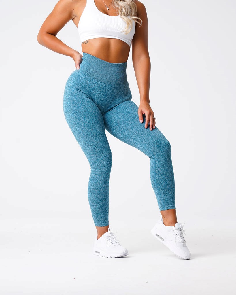 NVGTN Scrunch Seamless Leggings Teal | 405BRVXEK