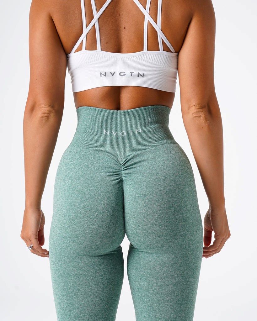 NVGTN Scrunch Seamless Leggings Verde | 892LYXEBZ