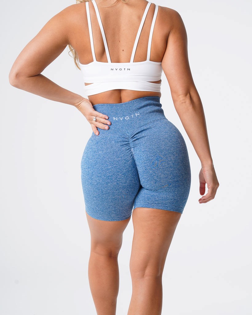 NVGTN Scrunch Seamless Shorts Azules | 643NILXKE