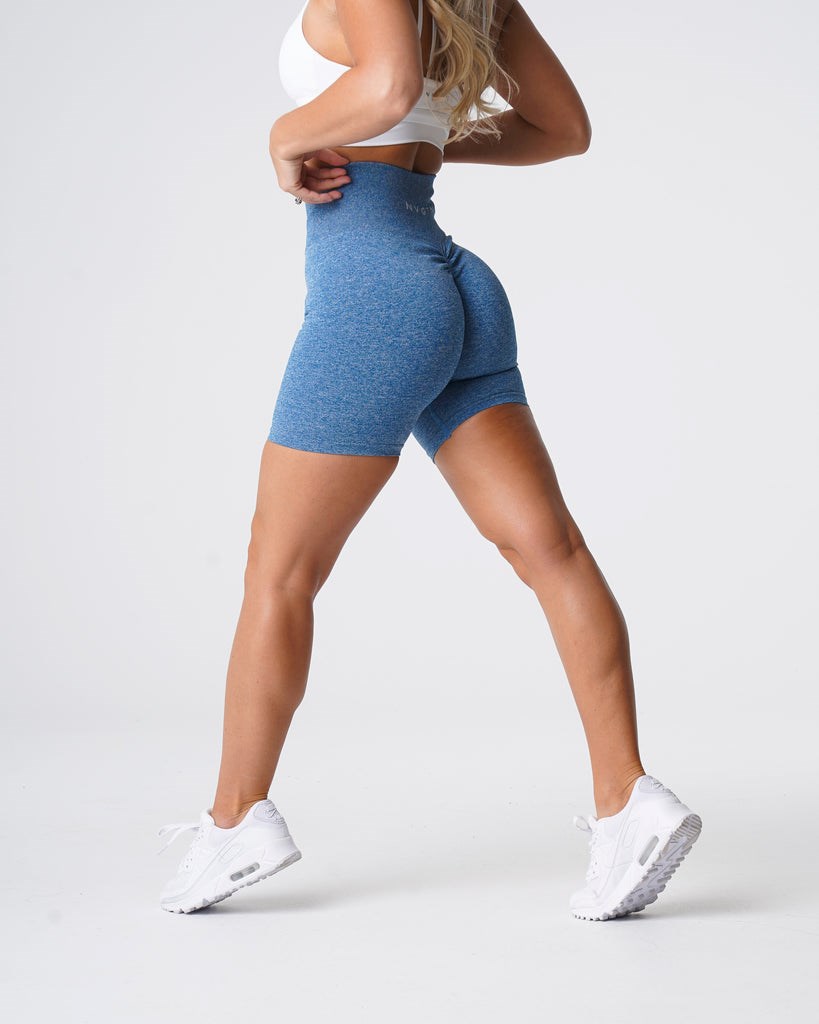 NVGTN Scrunch Seamless Shorts Azules | 643NILXKE