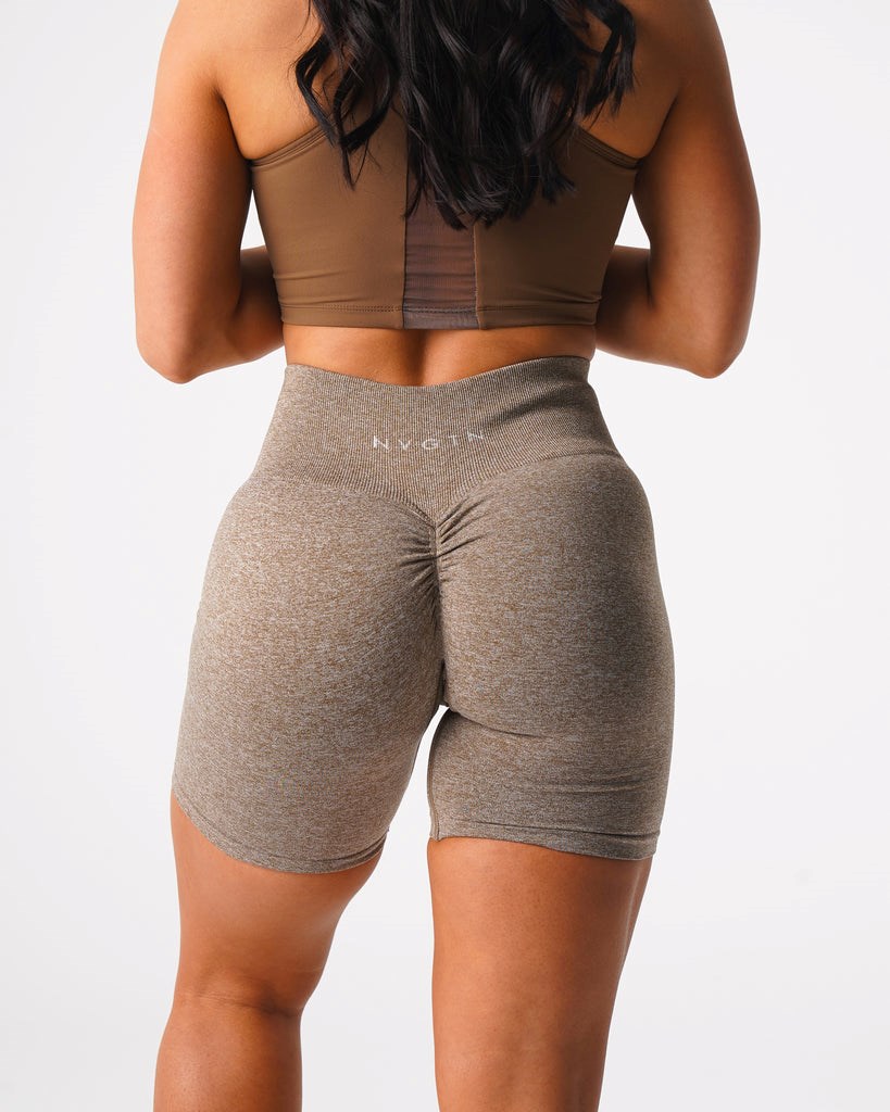 NVGTN Scrunch Seamless Shorts Mocha | 198IOJPYG