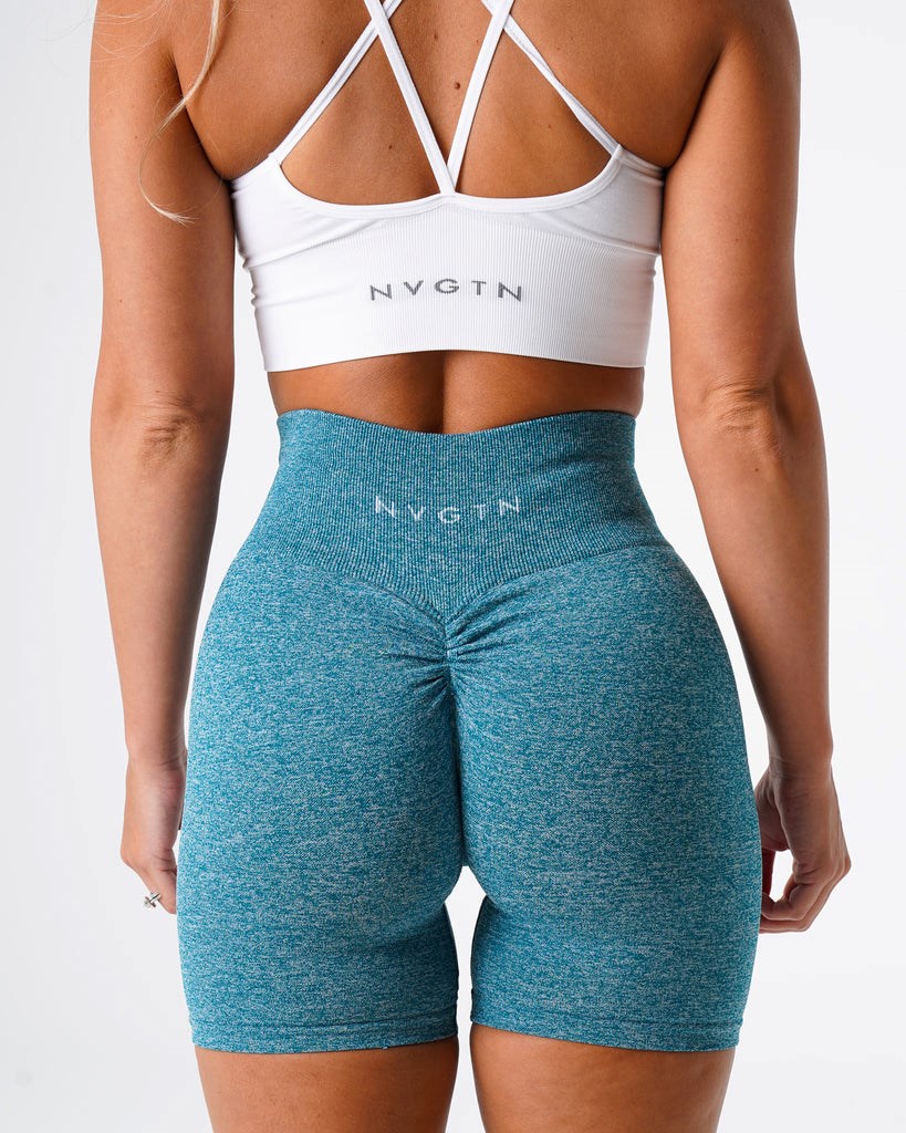 NVGTN Scrunch Seamless Shorts Teal | 167XAGOSC