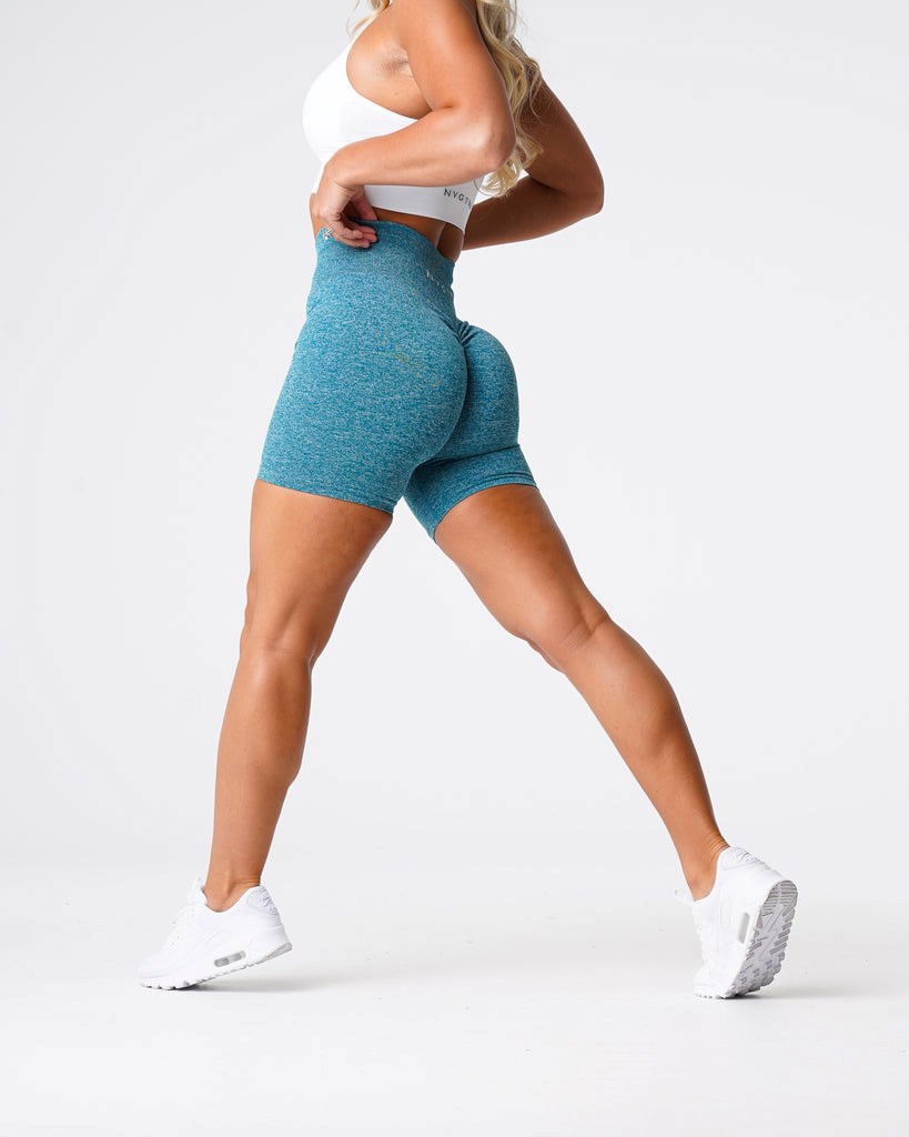 NVGTN Scrunch Seamless Shorts Teal | 167XAGOSC