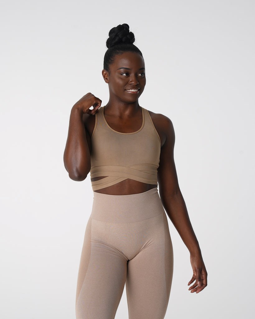 NVGTN Sculpt Seamless Bra Top Beige | 018JXBHAV