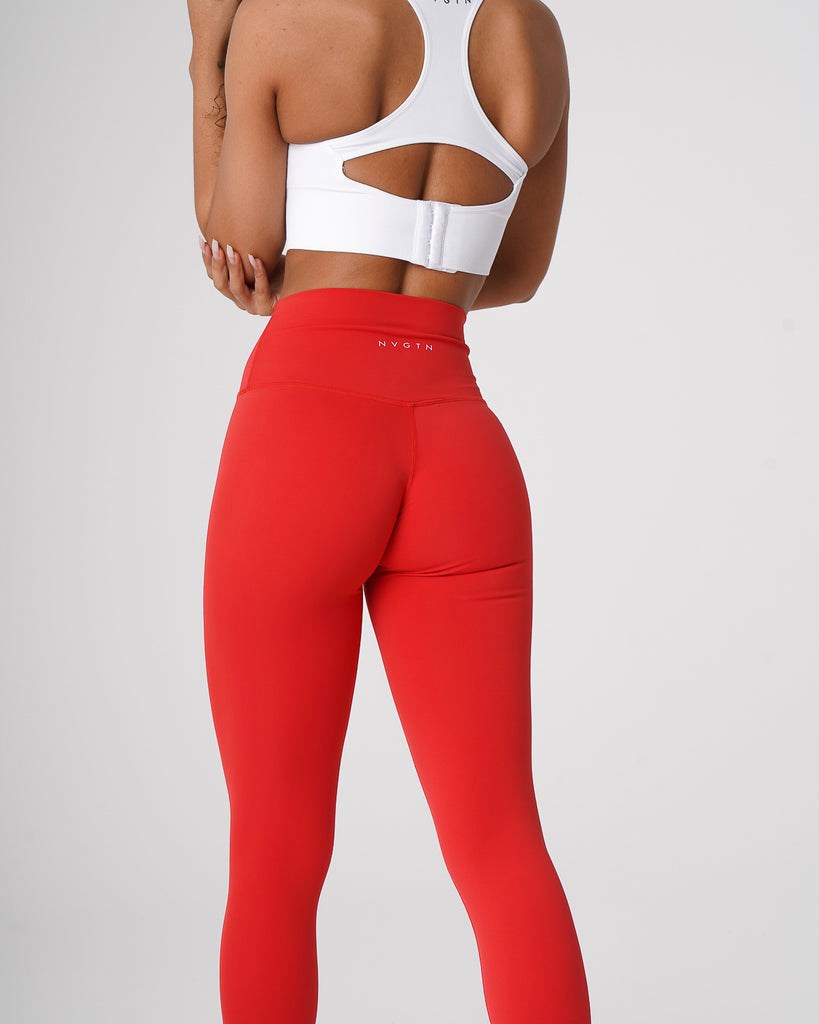 NVGTN Signature 2.0 Leggings Scarlet | 438XMIDPN