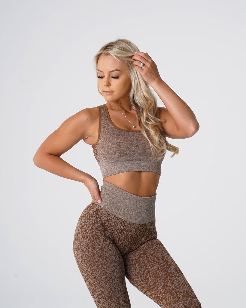 NVGTN Snakeskin Eclipse Seamless Bra Mocha | 921OFWCIE