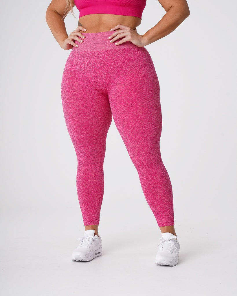 NVGTN Snakeskin Seamless Leggings Fucsia | 508TDCPYS