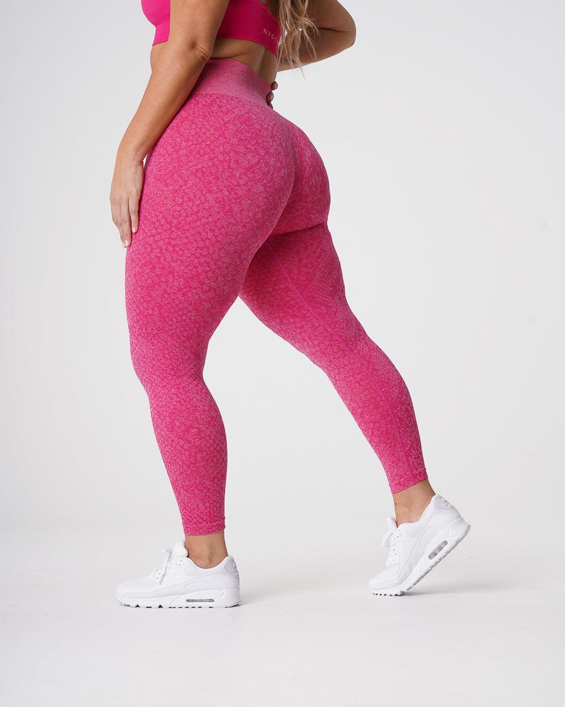 NVGTN Snakeskin Seamless Leggings Fucsia | 508TDCPYS