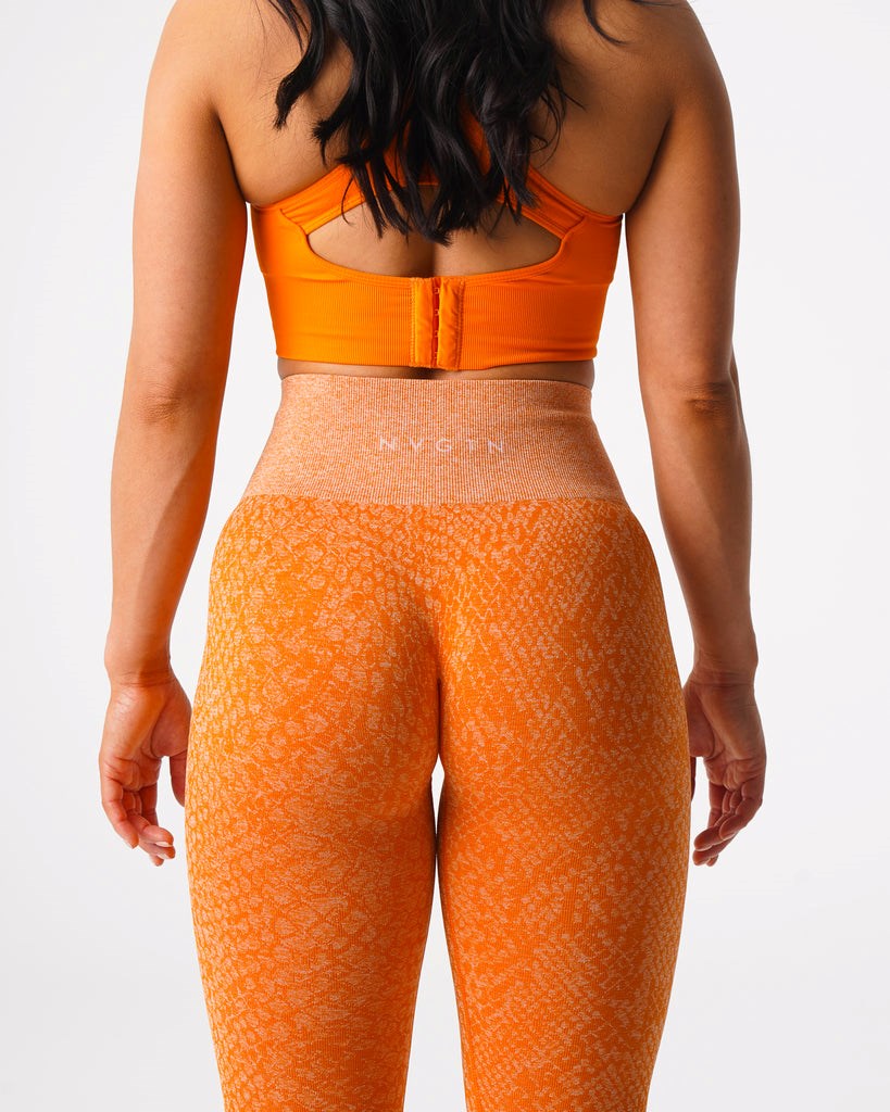 NVGTN Snakeskin Seamless Leggings Naranjas | 635VUKLWG