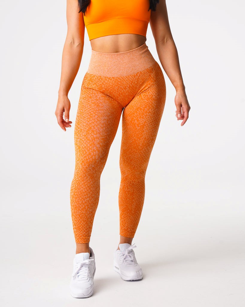 NVGTN Snakeskin Seamless Leggings Naranjas | 635VUKLWG