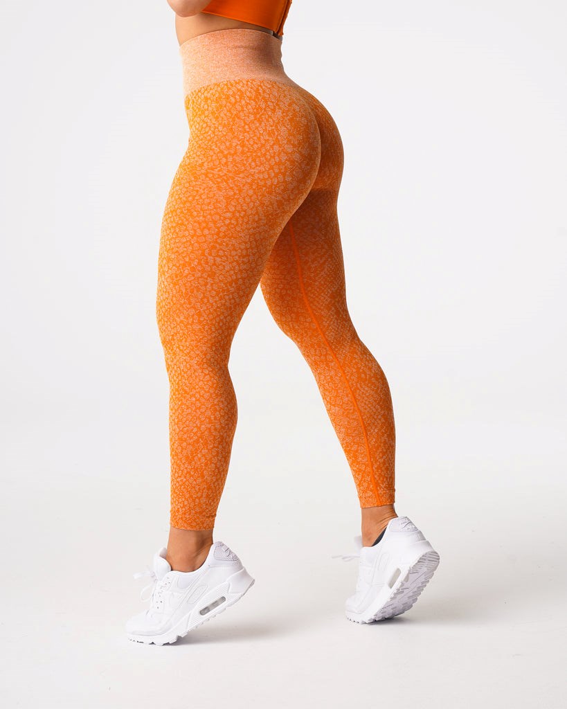 NVGTN Snakeskin Seamless Leggings Naranjas | 635VUKLWG