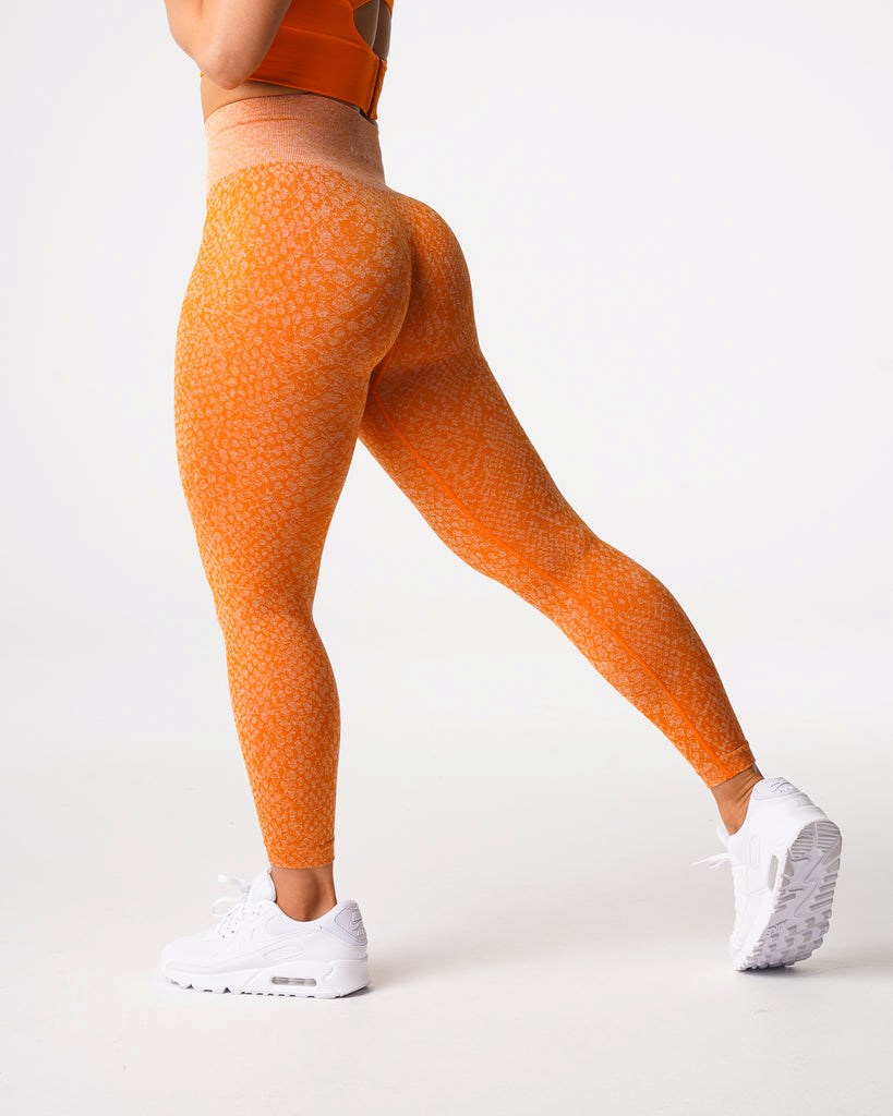 NVGTN Snakeskin Seamless Leggings Naranjas | 635VUKLWG