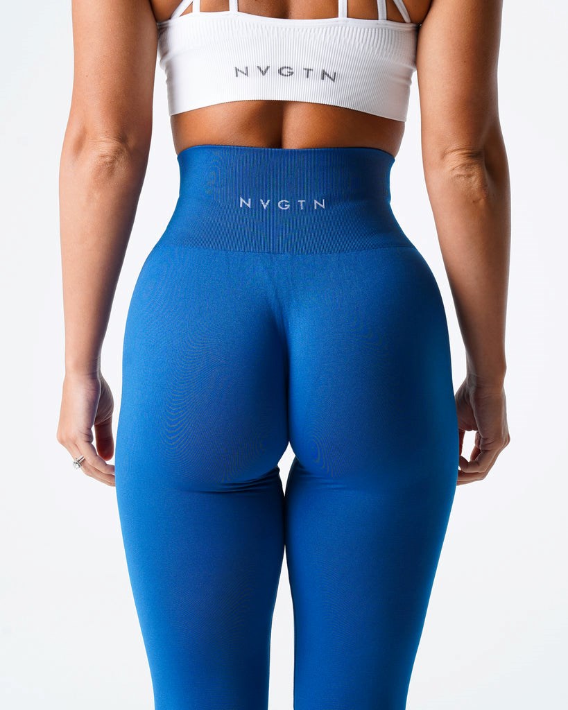 NVGTN Solid Seamless Leggings Azules | 507EWKMDX