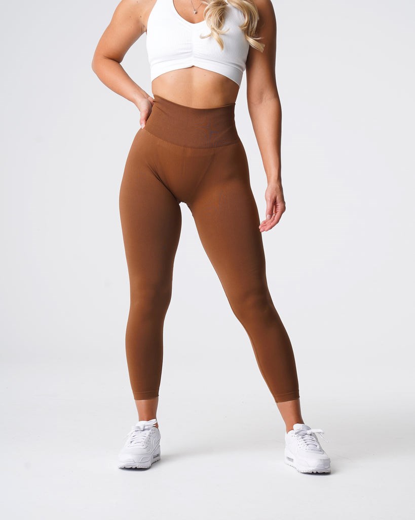 NVGTN Solid Seamless Leggings Caramel | 093OJKMFU