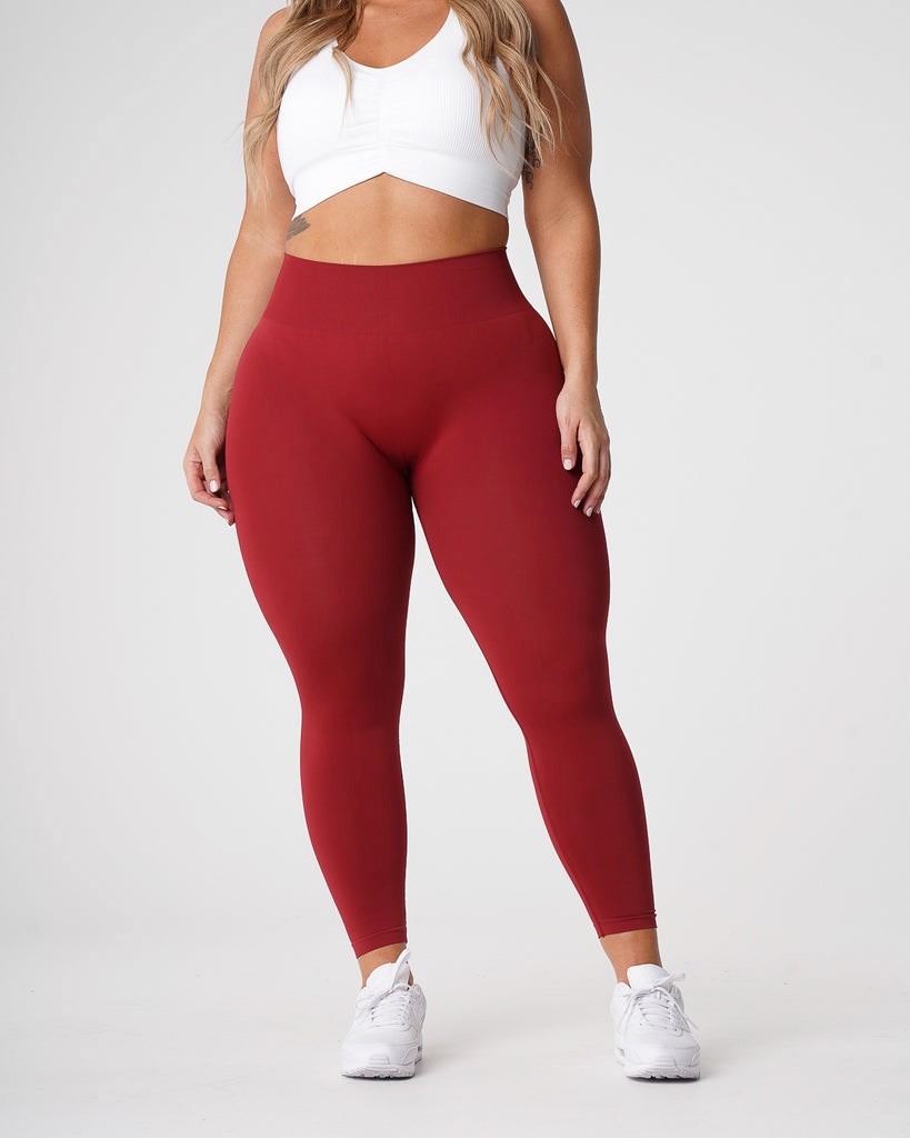 NVGTN Solid Seamless Leggings Carmine | 940QZSMCH