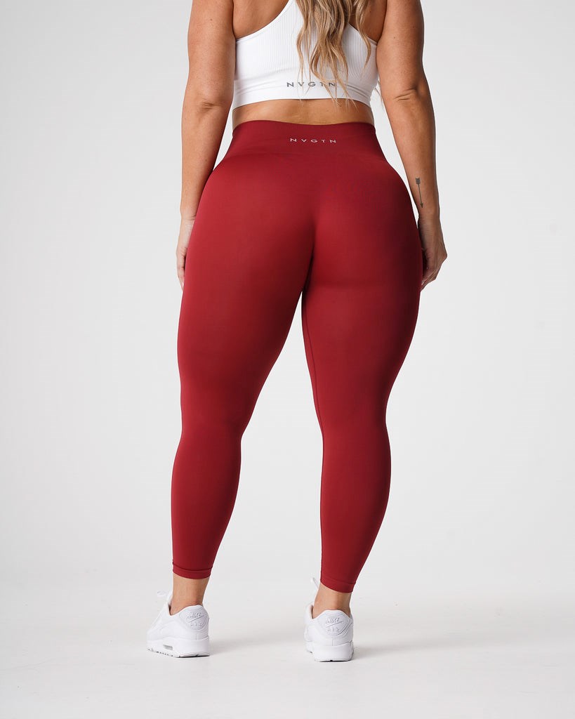 NVGTN Solid Seamless Leggings Carmine | 940QZSMCH