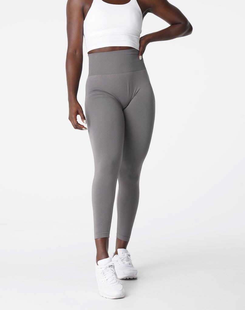 NVGTN Solid Seamless Leggings Charcoal | 418FMYXJQ