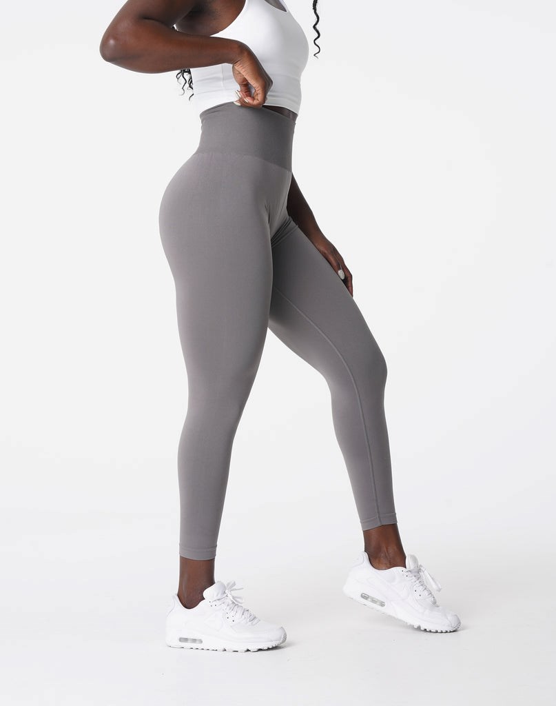 NVGTN Solid Seamless Leggings Charcoal | 418FMYXJQ