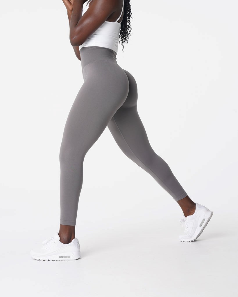 NVGTN Solid Seamless Leggings Charcoal | 418FMYXJQ