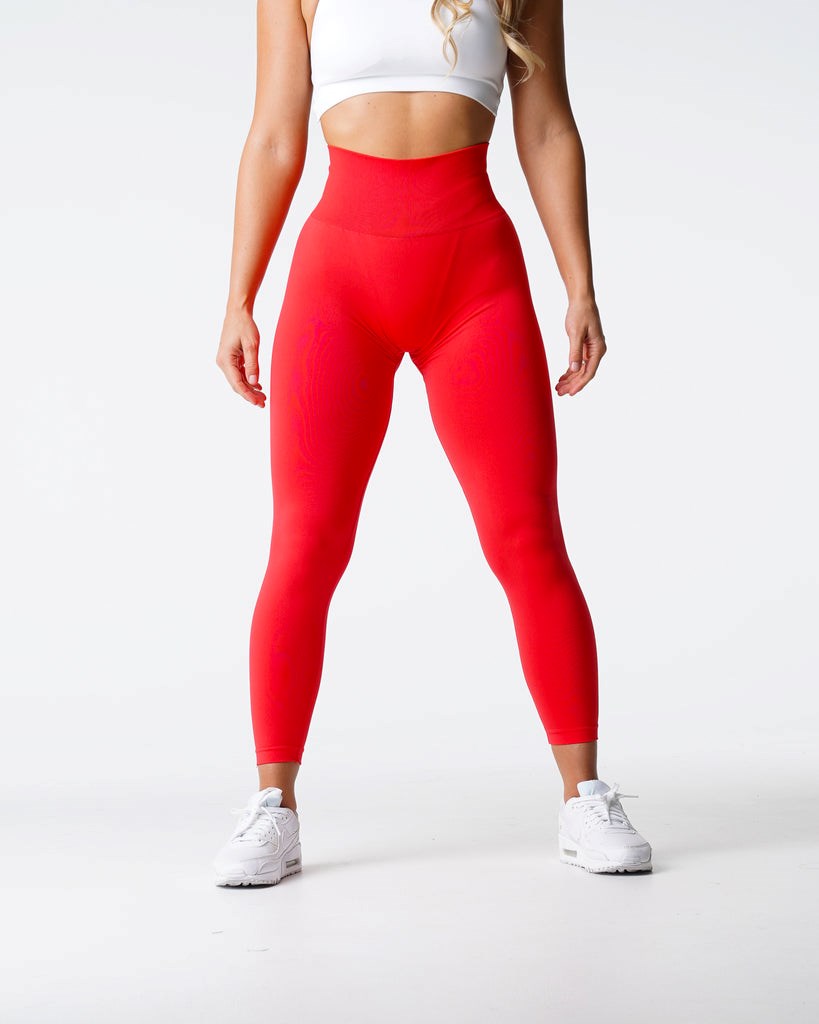 NVGTN Solid Seamless Leggings Scarlet | 246BORWFT