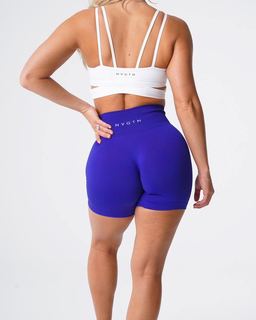 NVGTN Solid Seamless Shorts Cobalt | 048RYEMZB