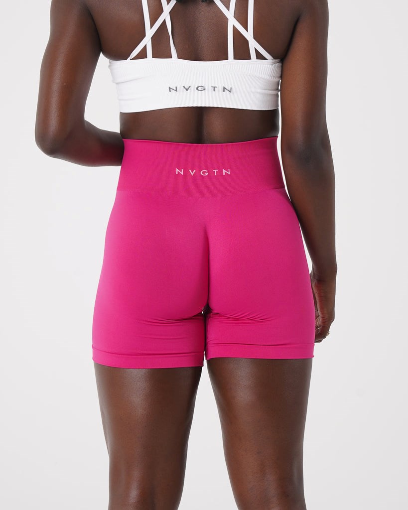 NVGTN Solid Seamless Shorts Magenta | 416RUECAD