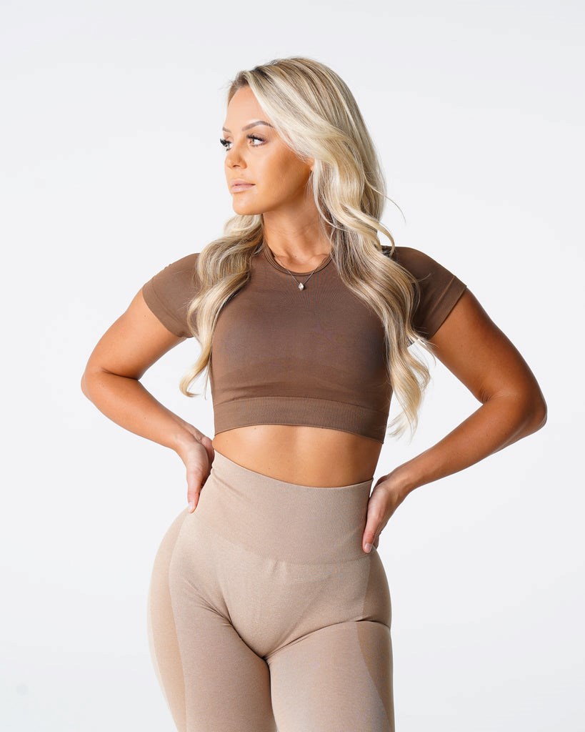 NVGTN Vortex Seamless Bra Top Mocha | 968CSMLRG