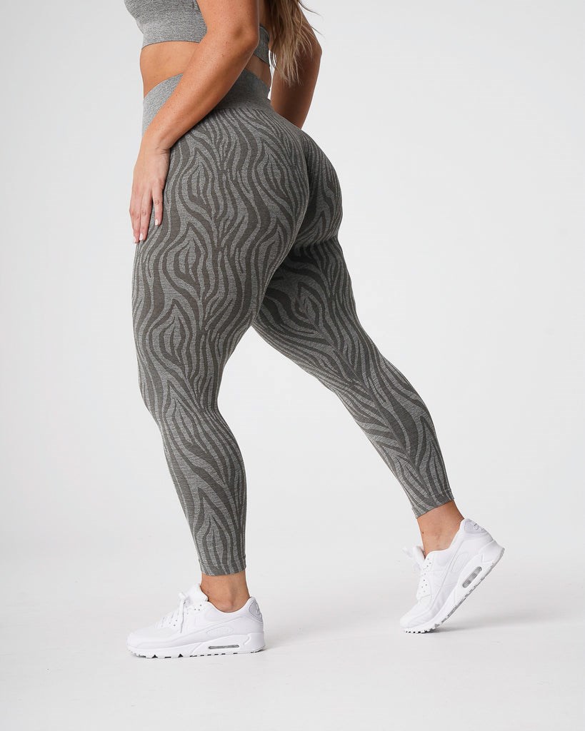 NVGTN Zebra Seamless Leggings Kaki Verde | 381JORPGA