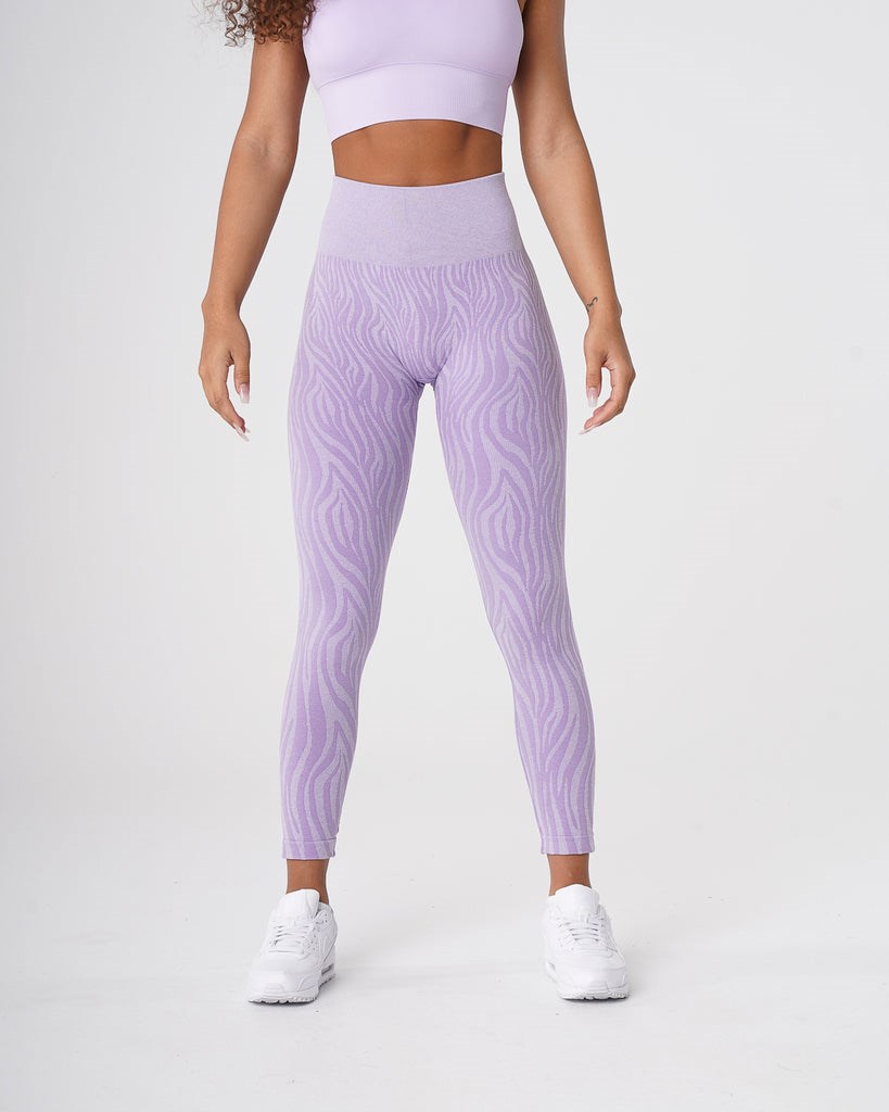 NVGTN Zebra Seamless Leggings Lilac | 407YNFOKE