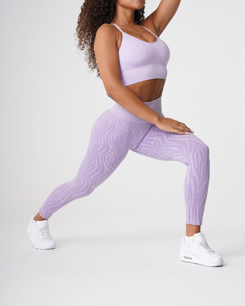 NVGTN Zebra Seamless Leggings Lilac | 407YNFOKE