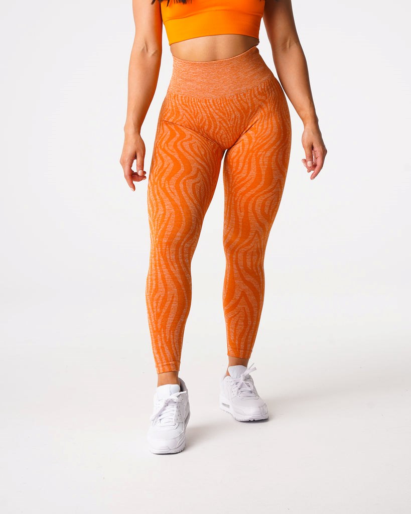 NVGTN Zebra Seamless Leggings Naranjas | 960KJOUNT