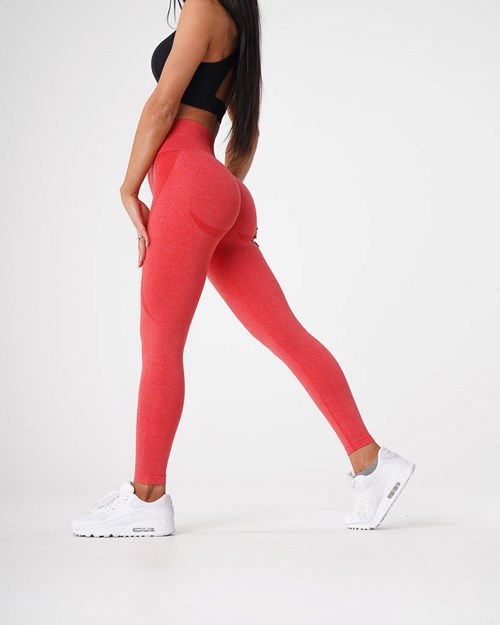 NVGTN Contour Seamless Leggings Candy Apple | 458SULFKC