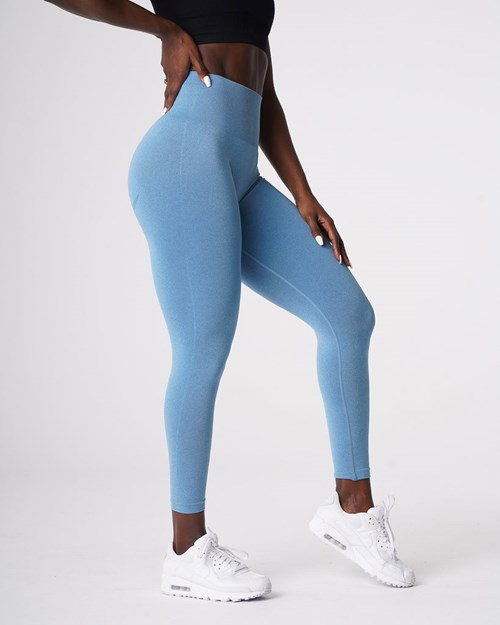 NVGTN Curve Seamless Leggings Azules | 256YJCLPD