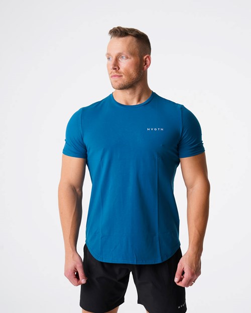 NVGTN Pulse Fitted Tee Azules | 152JNDXAZ