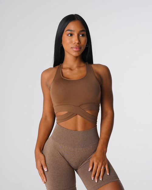 NVGTN Sculpt Seamless Bra Top Mocha | 465GJUSEA