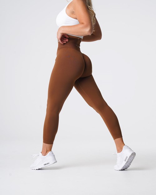 NVGTN Solid Seamless Leggings Caramel | 093OJKMFU